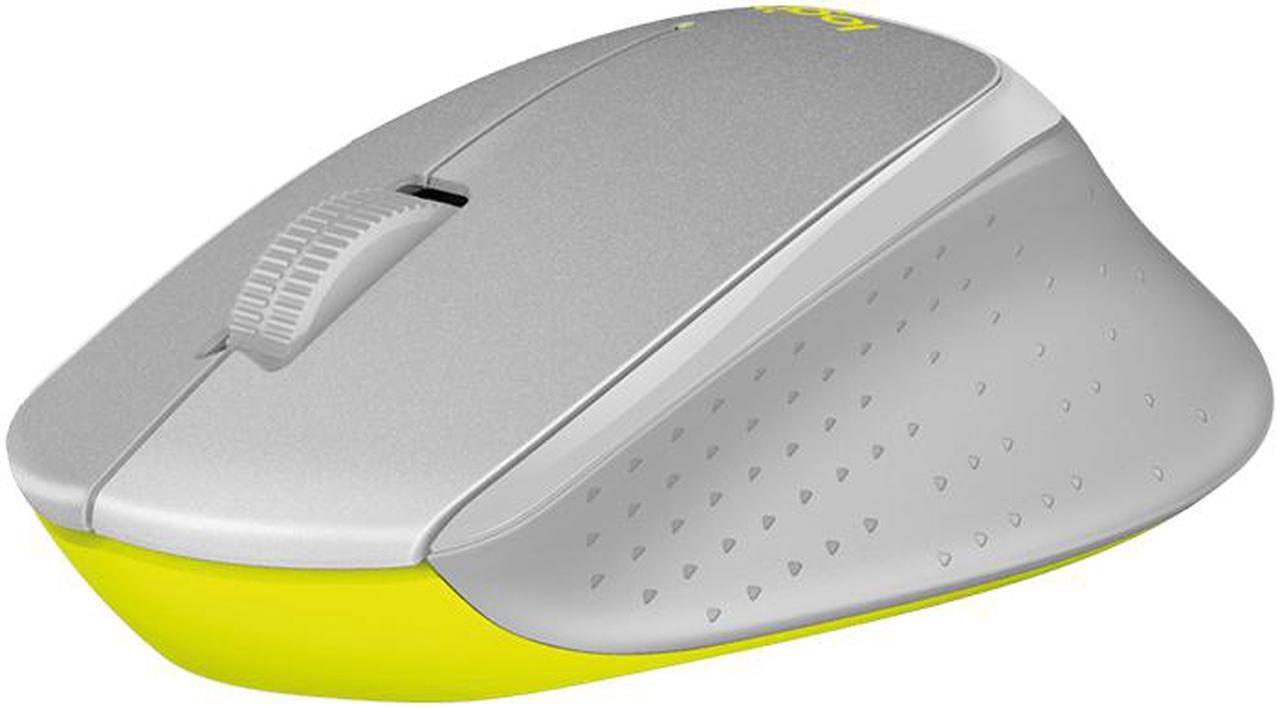 Alt view image 3 of 5 - Logitech M330 910-004908 Silent Plus Wireless Large Mouse - Grey/Yellow