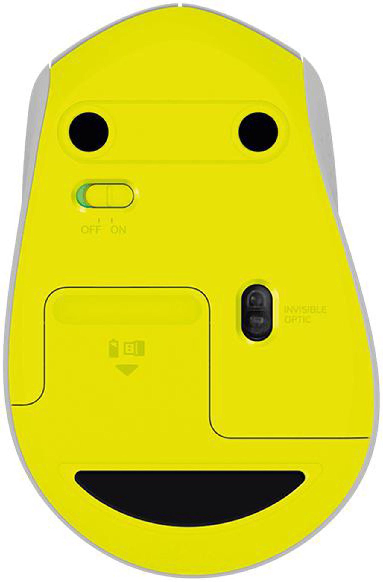 Alt view image 5 of 5 - Logitech M330 910-004908 Silent Plus Wireless Large Mouse - Grey/Yellow
