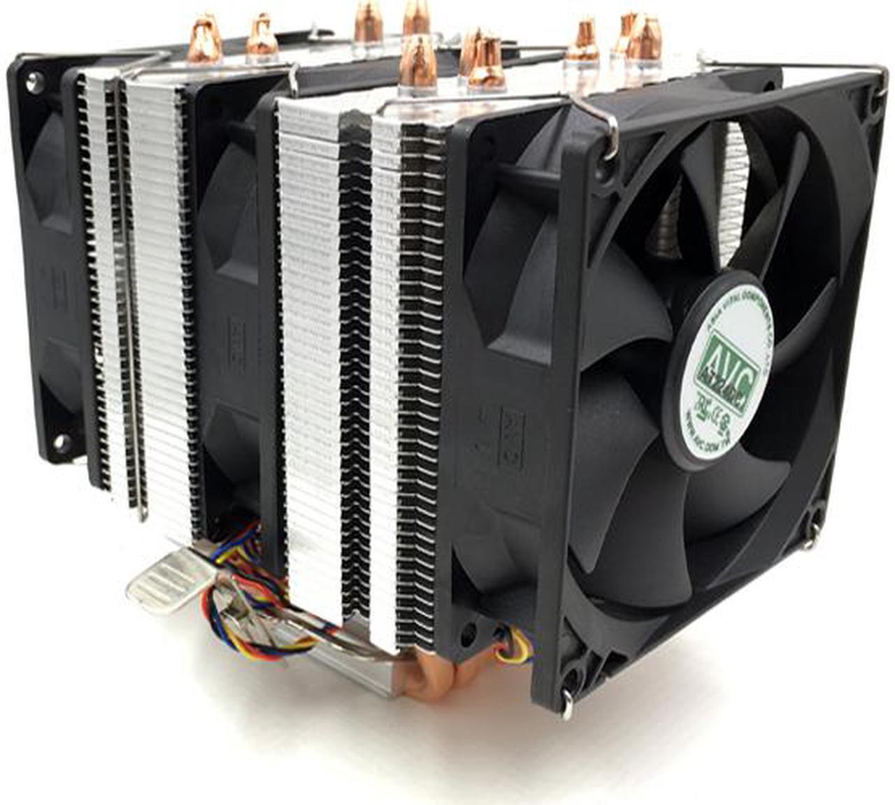 Main image of AVC CPU Cooler Heatsink with 6 Copper Heatpipes Triple 90mm PMW Fans