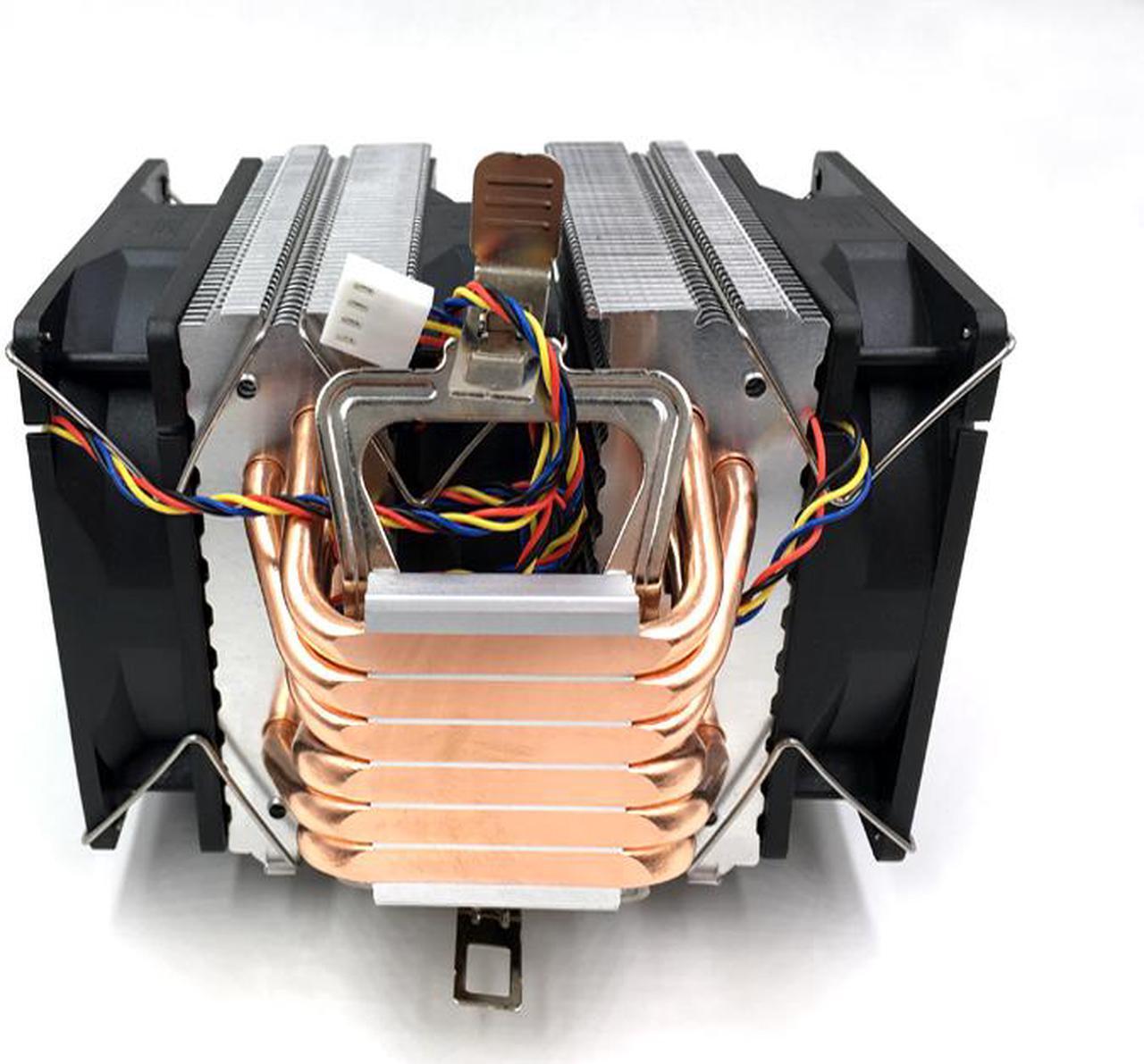 Alt view image 3 of 4 - AVC CPU Cooler Heatsink with 6 Copper Heatpipes Triple 90mm PMW Fans