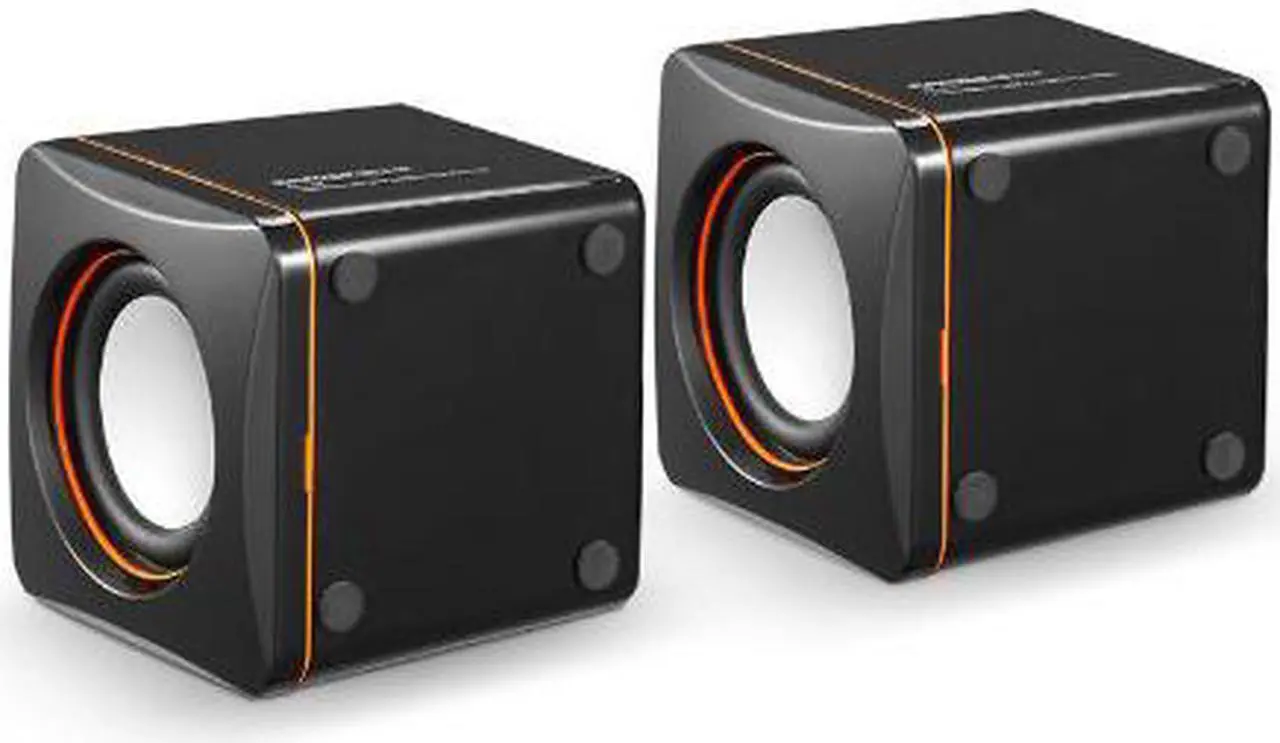 Alt view image 3 of 5 - Corn Electronics 101C High-fidelity USB Acoustics System Cube Speakers Powered by USB for Laptops and Desktops
