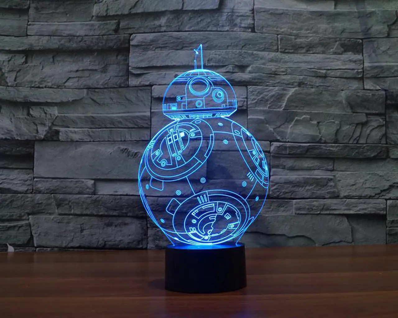 Main image of CORN 3D Illusion LED Desk Table Night Light Lamp USB Powered 7 Color Kids Children Family Holiday Gift Home Childrenroom Theme Decoration - Star Trek/Star Wars
