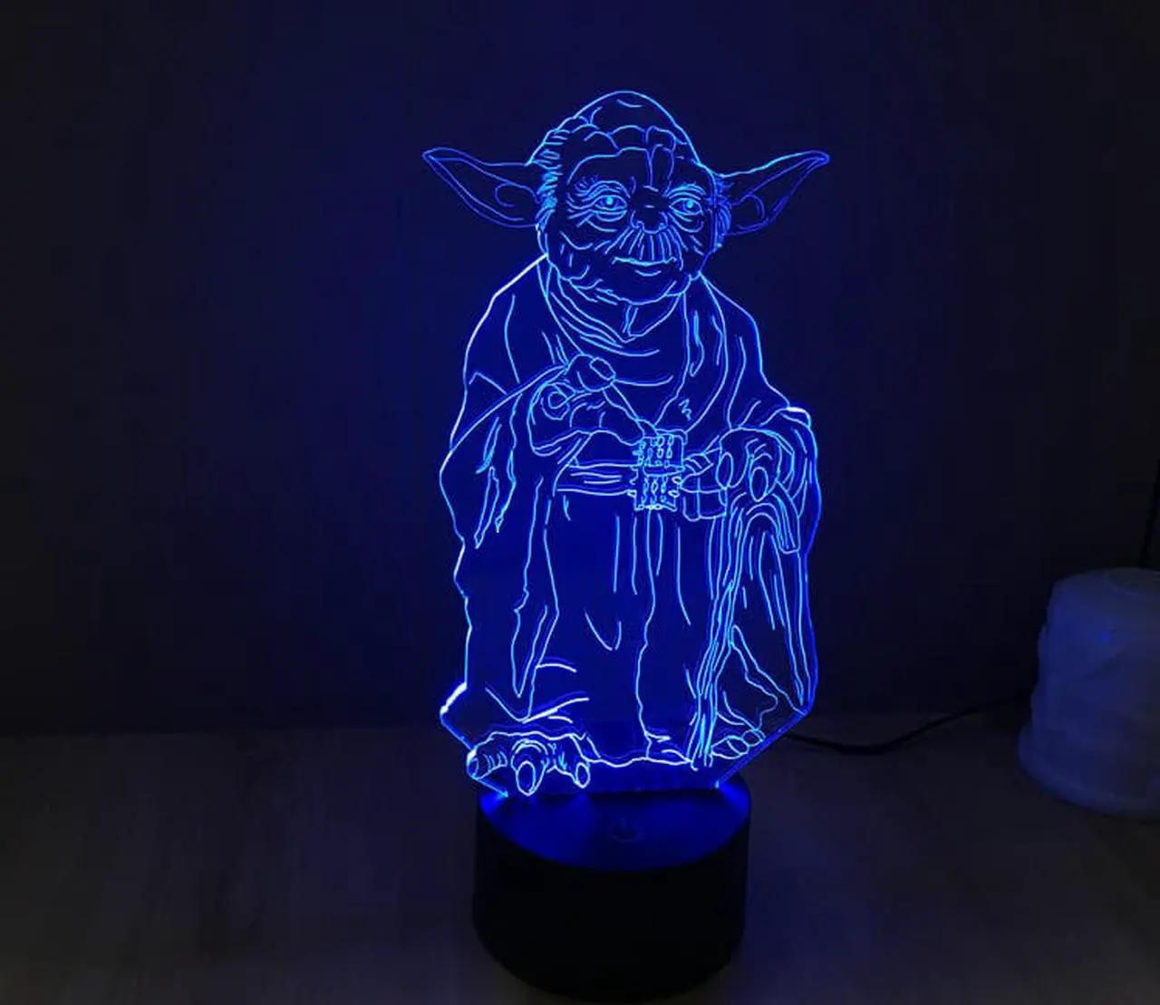 Alt view image 4 of 7 - CORN 3D Illusion LED Desk Table Night Light Lamp USB Powered 7 Color Kids Children Family Holiday Gift Home Childrenroom Theme Decoration - Star Trek/Star Wars