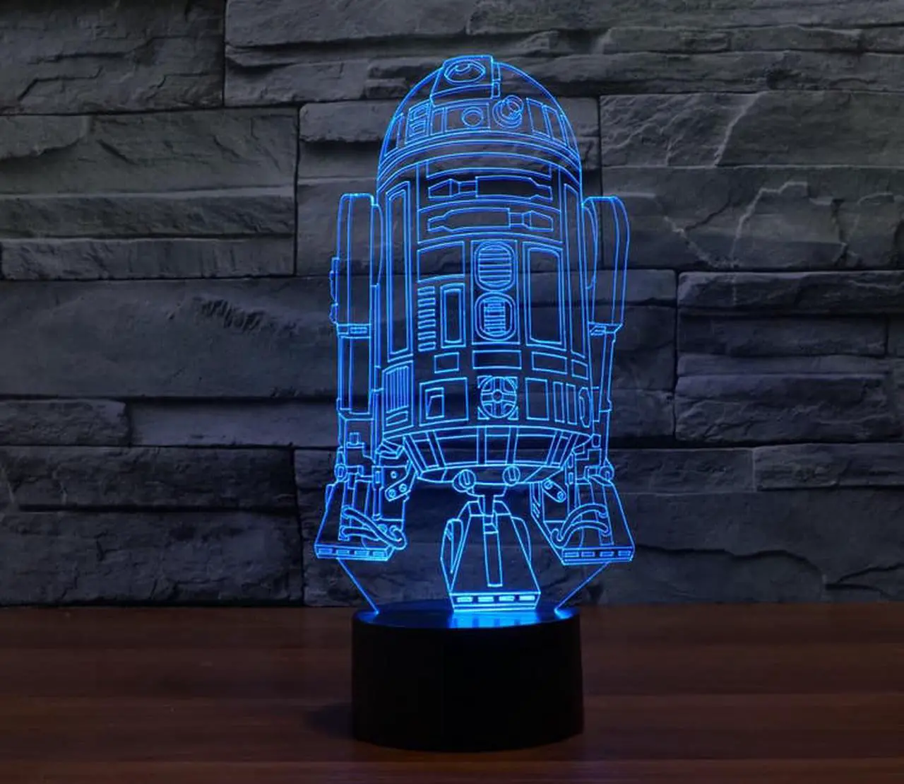 Alt view image 6 of 7 - CORN 3D Illusion LED Desk Table Night Light Lamp USB Powered 7 Color Kids Children Family Holiday Gift Home Childrenroom Theme Decoration - Star Trek/Star Wars