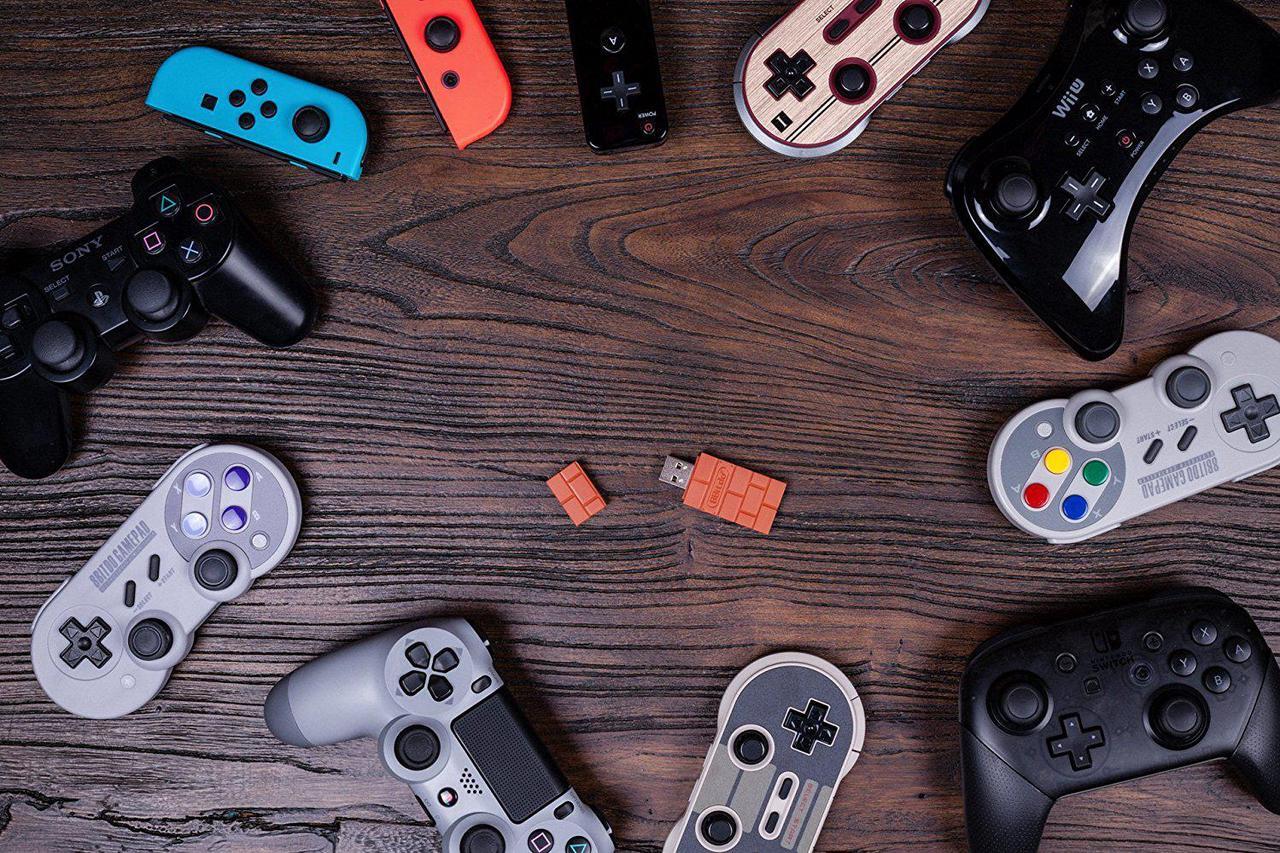 Alt view image 6 of 7 - 8Bitdo Wireless PS3/4 Wii Mote Wii U Pro Controller Bluetooth Adapter for Nintendo Switch, Windows, Mac & Raspberry Pi