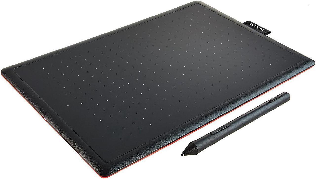 Main image of WACOM One By CTL-472/K0-CX Small 6-inch x 3.5-inch Graphic Tablet Pen Pressure Levels 2048 (Red and Black)