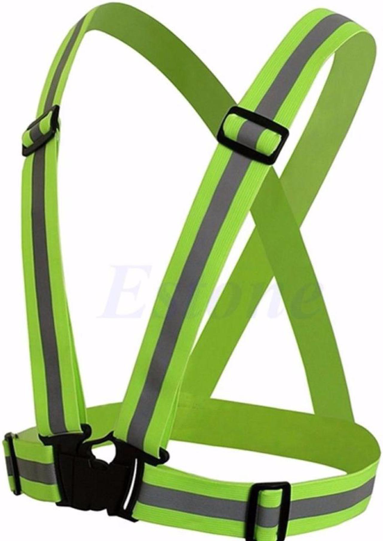 Alt view image 2 of 5 - CORN Adjustable Safety Security High Visibility Reflective Vest Gear Stripes Jacket Night Running