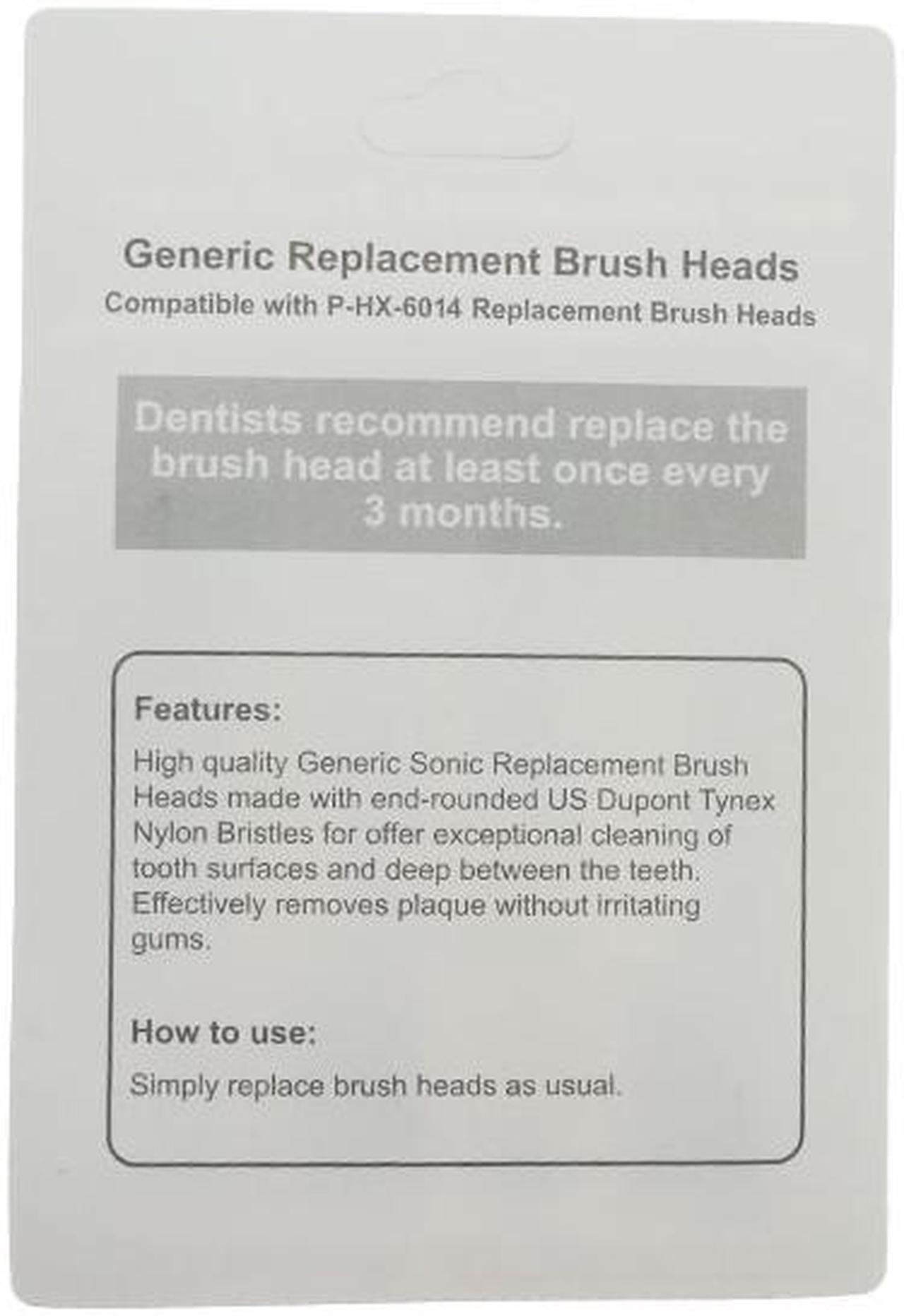 Alt view image 4 of 5 - CORN 4 Pcs Generic TOOTH BRUSH HEADS for PHILIPS Sonicare FlexCare Diamond Clean HX6064 HX6930 HX9340 HX6950 HX9140 Vbatty