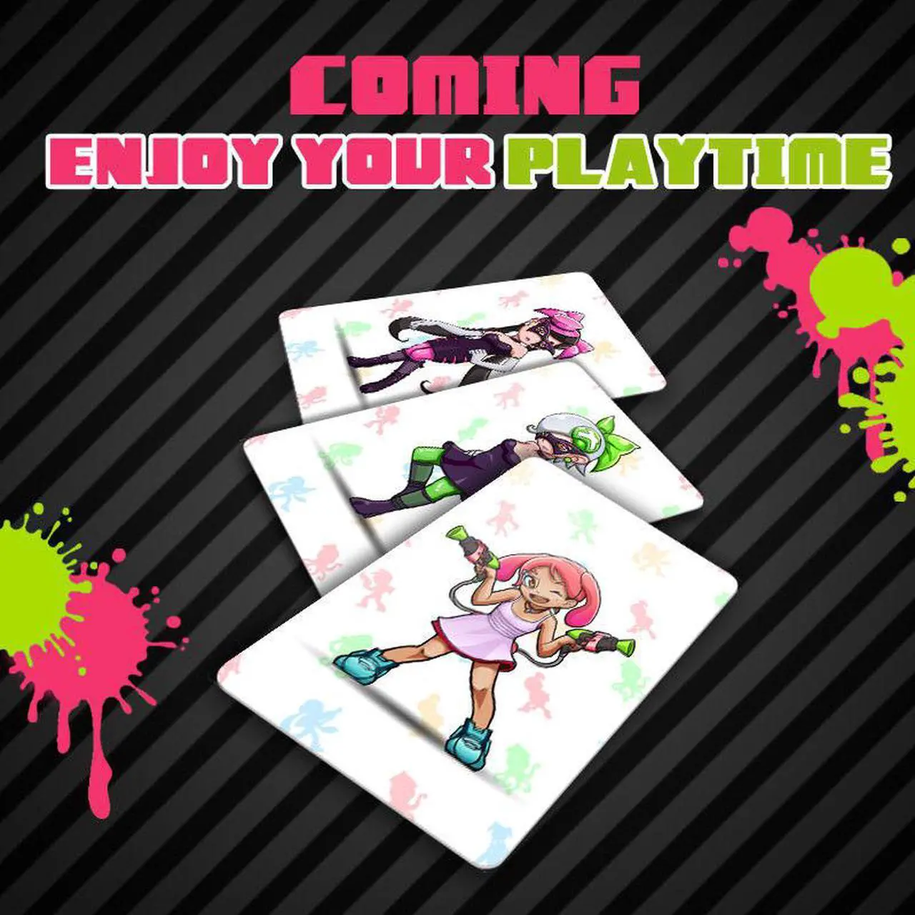 Alt view image 3 of 5 - 11 PCs PVC NFC Tag Card Splatoon 2 for Switch Wii U