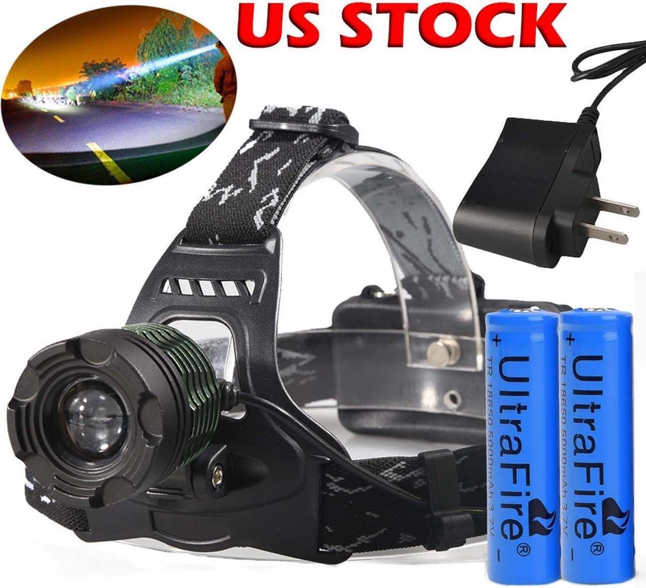 Main image of 10000LM UltraFire Tactical Headlamp T6 LED Head Light +18650 Battery +US Charger