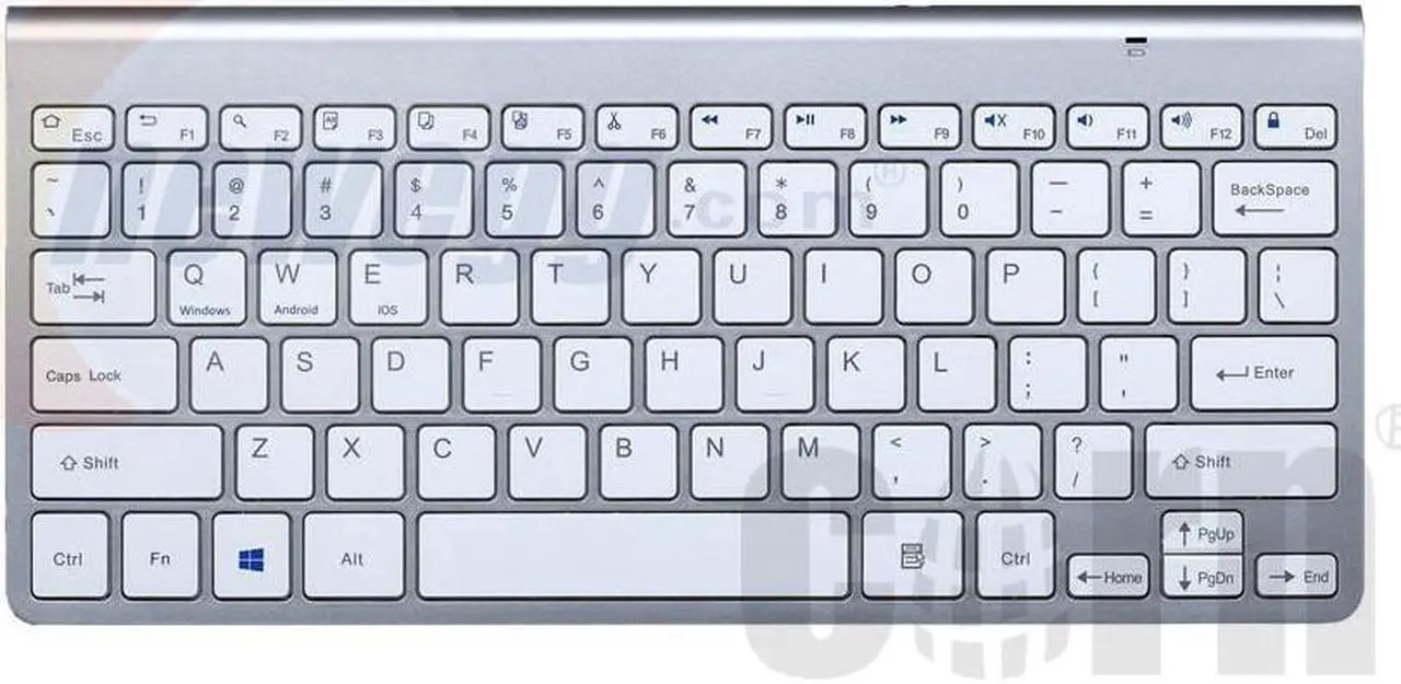 Main image of CORN Silver Mini Keyboard & Mouse With RF 2.4GHZ Wireless Connection by a USB Nano Receiver, and Super Thin Design