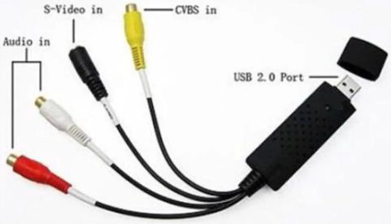 Alt view image 2 of 6 - Corn Electronics USB 2.0 Video Audio VHS to DVD Converter Capture Card Adapter