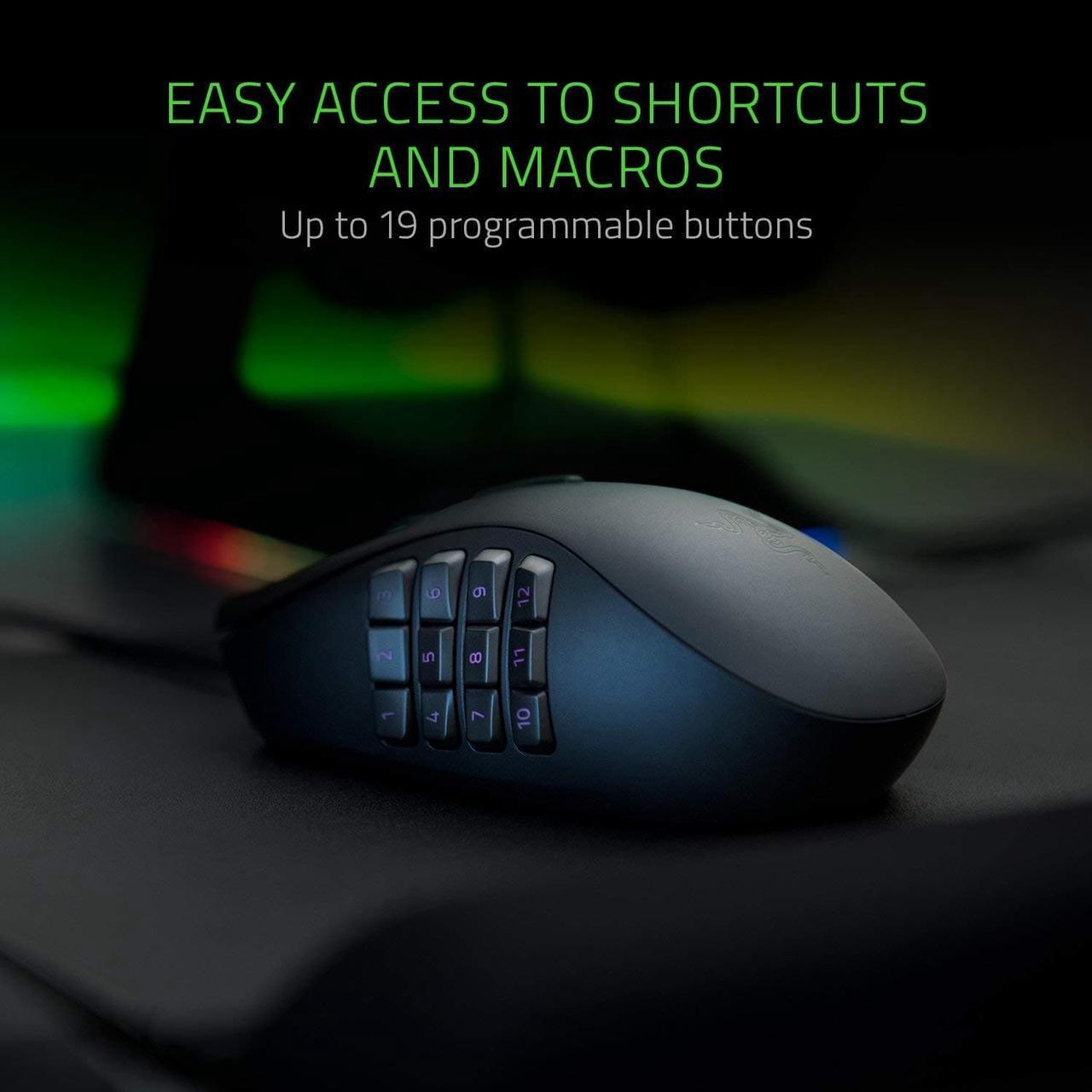 Alt view image 3 of 7 - OEM Razer Naga Trinity - Chroma Gaming Mouse Interchangeable Side Plates - Up to 19 Programmable buttons (No retail box)