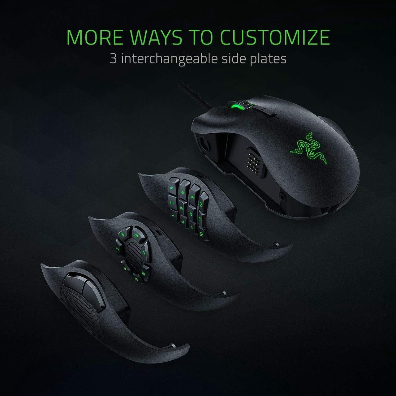 Alt view image 5 of 7 - OEM Razer Naga Trinity - Chroma Gaming Mouse Interchangeable Side Plates - Up to 19 Programmable buttons (No retail box)