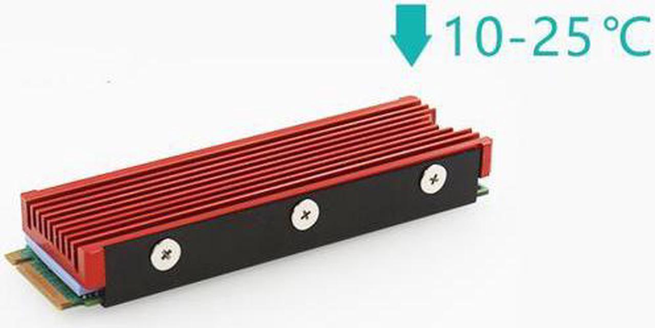 JEYI M.2 NVMe Heatsink for SM951 SM961 950PRO XP9410 M.2 SSD Cooling Heatsink - Red