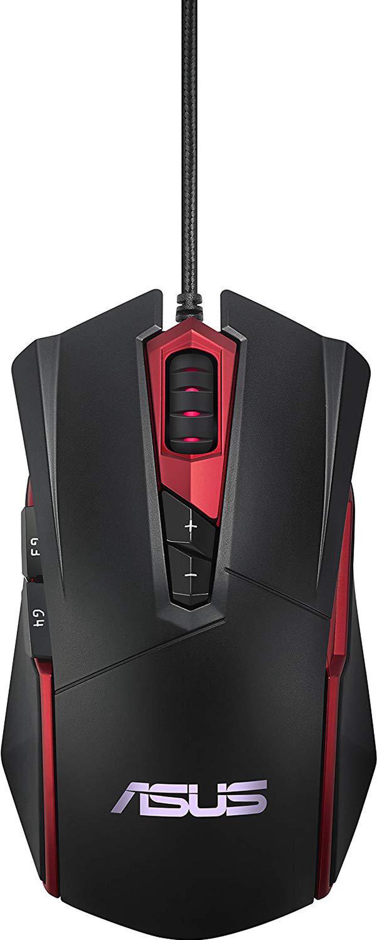 ASUS GT200 Cool Exterior Wired 4000DPI Gaming Mouse, RGB Breathing light, High Precision Optical Engine-Black