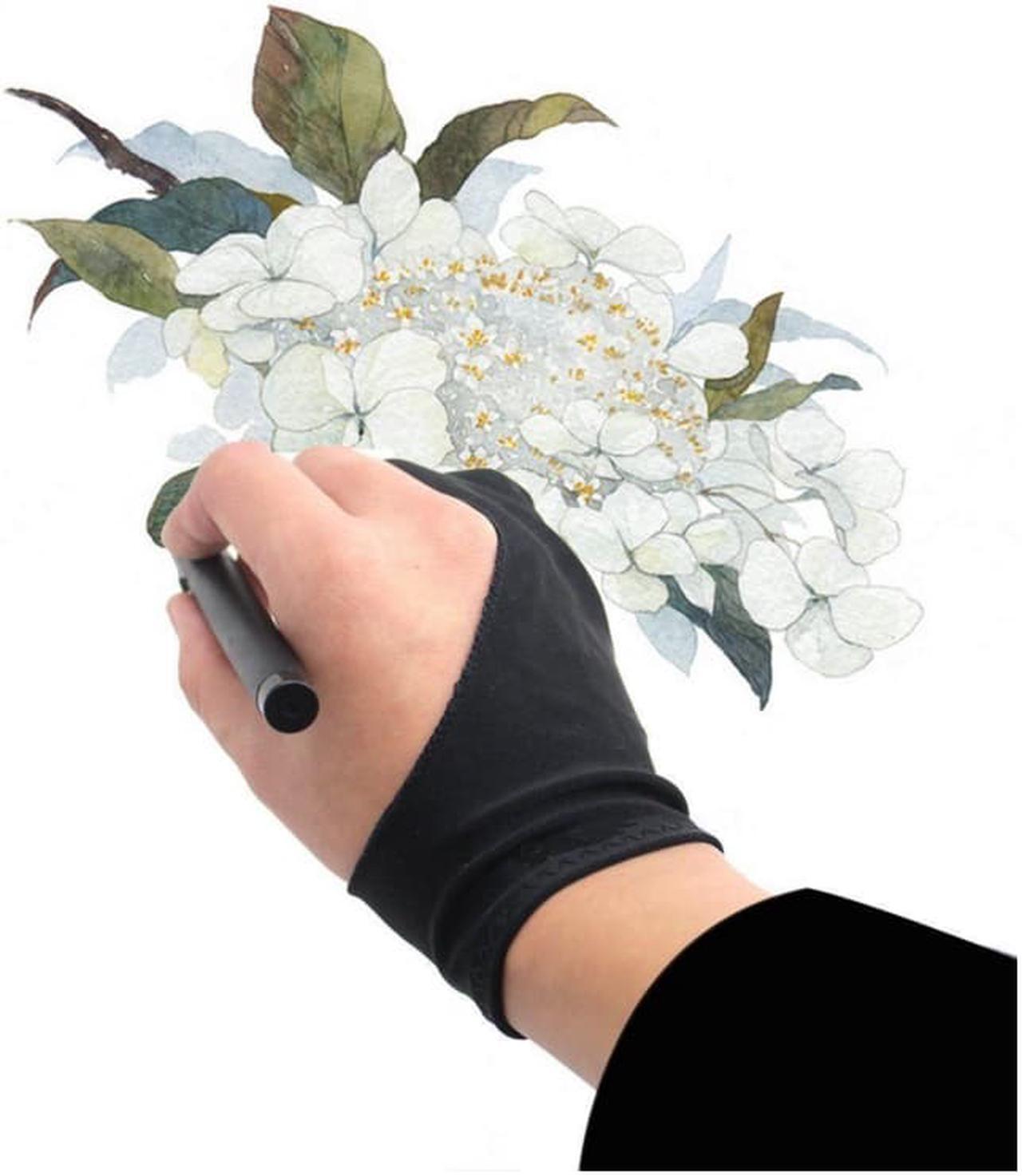 Alt view image 6 of 6 - Professional Size Artist Drawing Glove Anti-fouling Lycra Glove for Light Box, Graphic Tablet, Pen Display and iPad Pro Pencil Huion Graphic Tablet Drawing(Black)