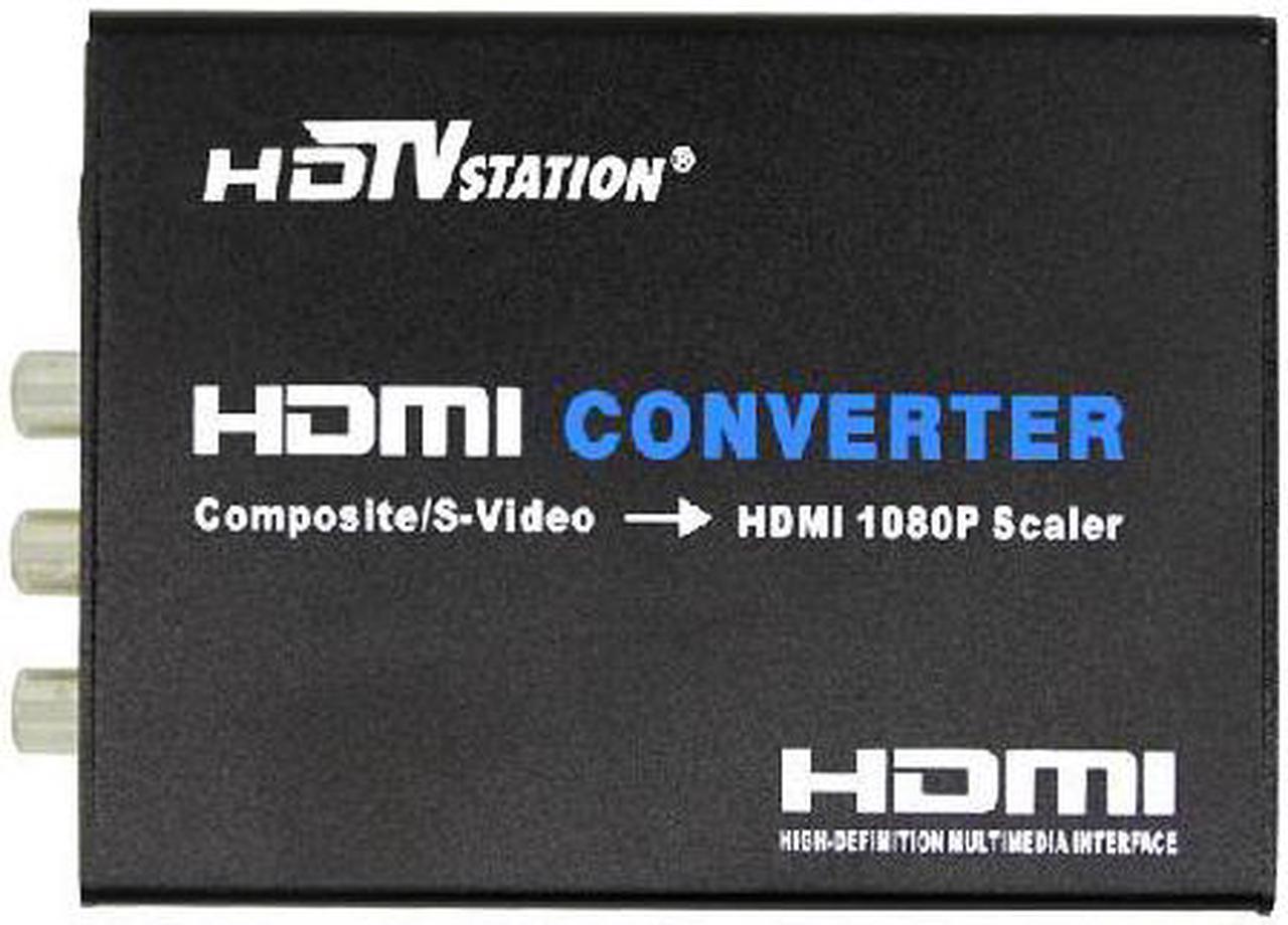 Alt view image 2 of 7 - Av+s-video to hdmi S port  to HDMI AV HDMI S-VIDEO HD full 1080P splitter S-Video & Composite RCA to HDMI Converter AV Adapter - R/L Audio - 1080P Scaler
