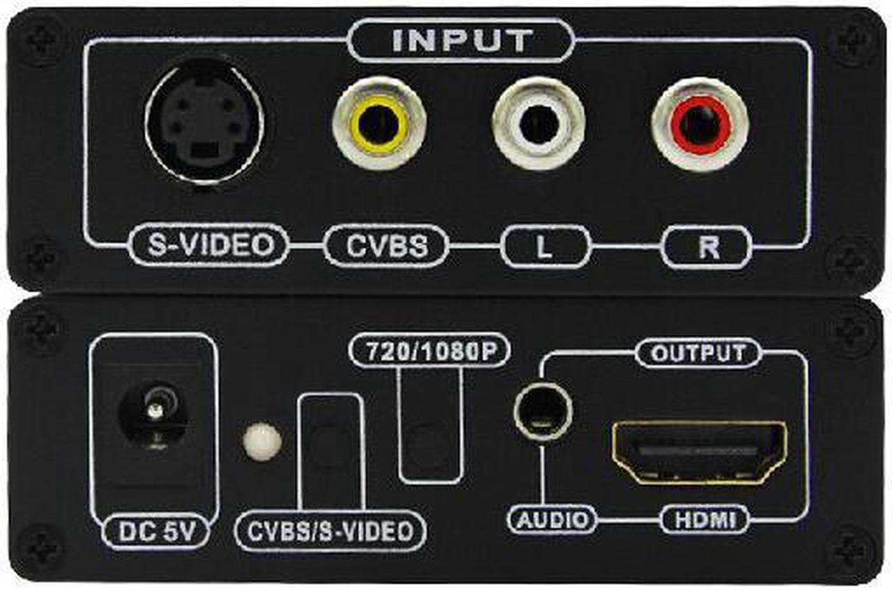 Alt view image 3 of 7 - Av+s-video to hdmi S port  to HDMI AV HDMI S-VIDEO HD full 1080P splitter S-Video & Composite RCA to HDMI Converter AV Adapter - R/L Audio - 1080P Scaler