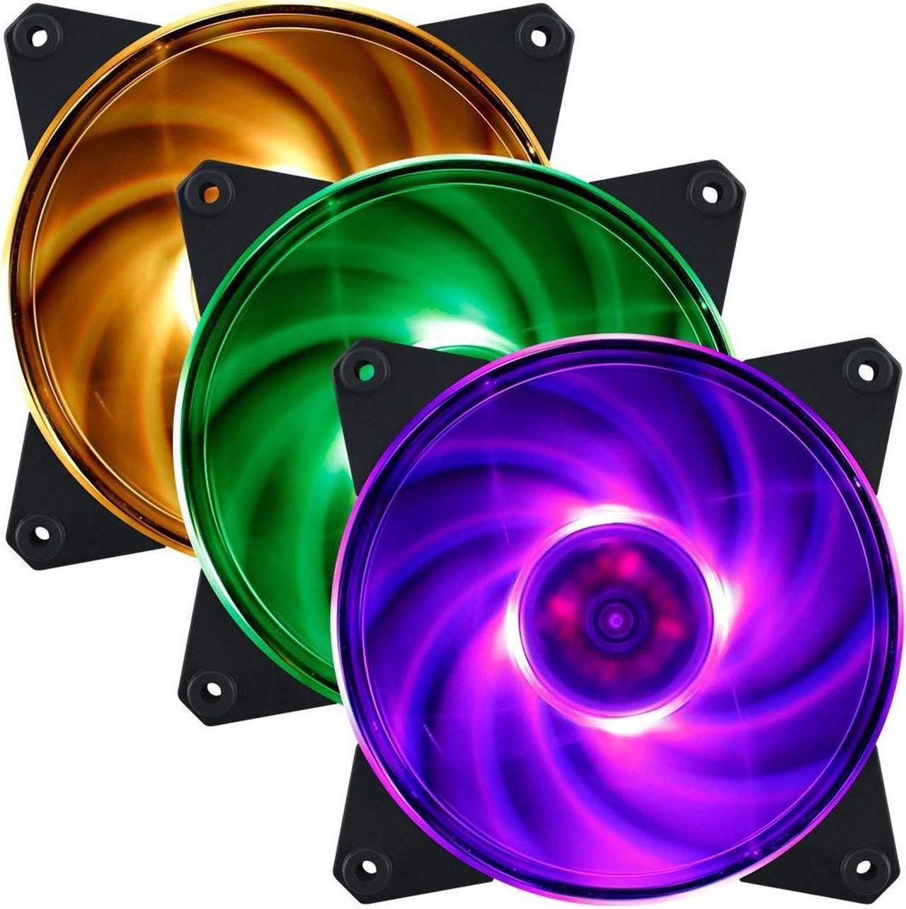 Cooler Master MasterFan Pro 120 Air Pressure RGB- 120mm Static Pressure RGB Case Fan, 3 in 1 with RGB LED Controller, Computer Cases CPU Coolers and Radiators