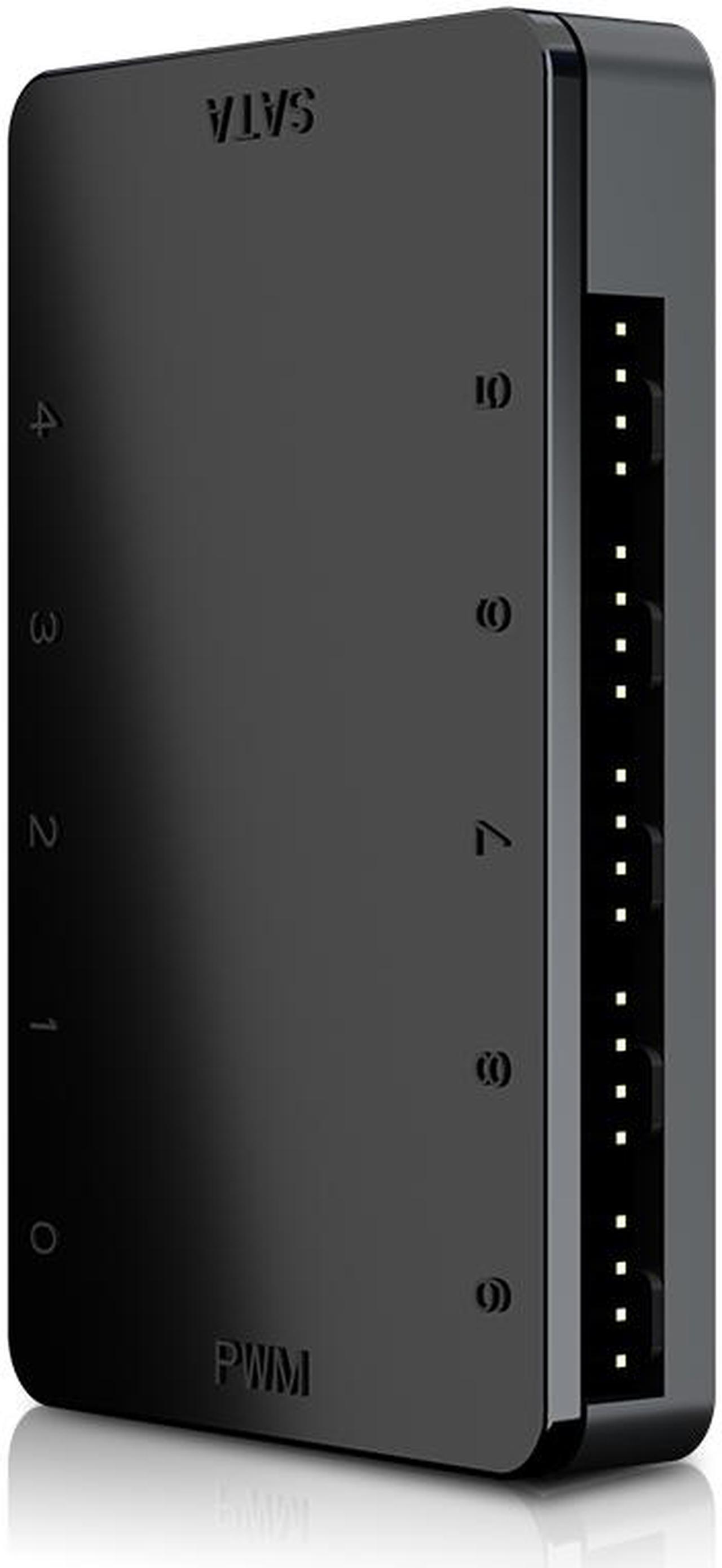 Alt view image 2 of 6 - Cooler Master 1 drag 10 Masterfan PWM HUB, 4pin speed control, chassis fan, 3pin parallel, smart PWM