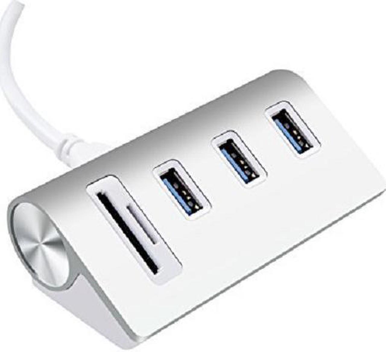 CORN USB3.0 Card Reader and 3 Ports Usb Hub, High Speed External Memory Card Reader (MS, Micro SD,SD/MMC,M2,TF Card)