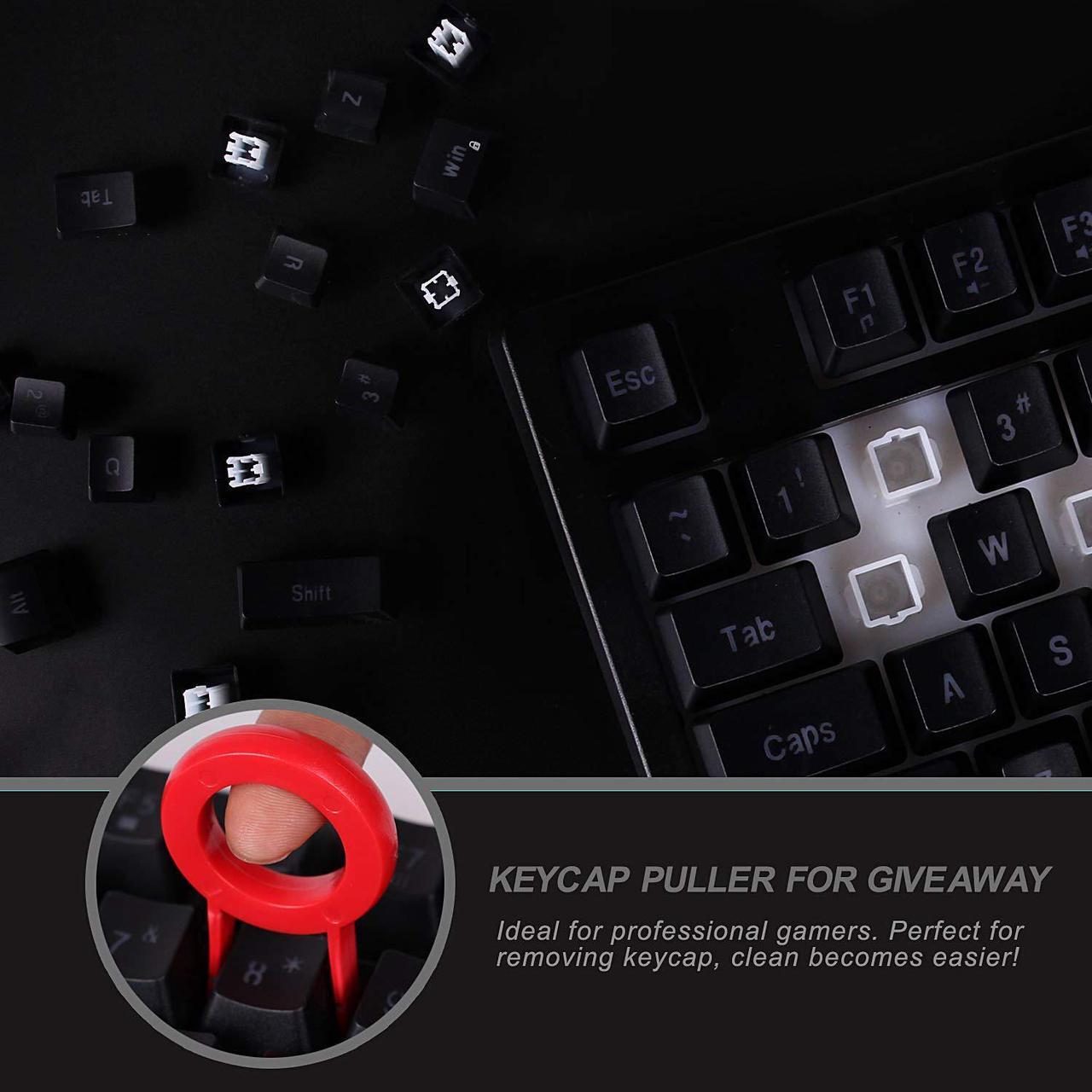 Alt view image 7 of 7 - NPET G11 Gaming Keyboard 87 Keys Small Compact Rainbow Backlit Keyboard, USB Wired Anti-Ghosting and Water Resistant Membrane Keyboard for PC/Laptop/Desktop/Computer