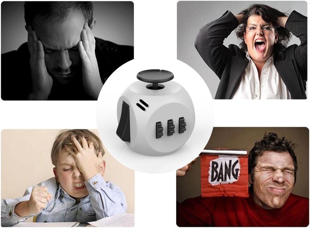 Alt view image 5 of 5 - 6 Sides Fidget Toys Cube Relieves Stress and Anxiety Cube for Children and Adults