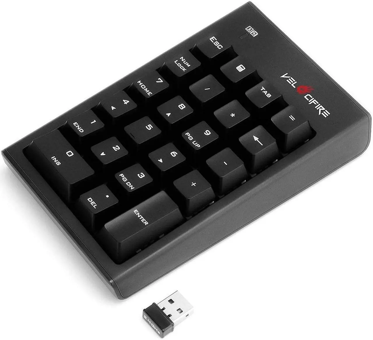 Alt view image 7 of 7 - Velocifire NK01 Wireless Mechanical Number Pad, External Numeric Keypad for TKL Keyboards (Blue Switches)