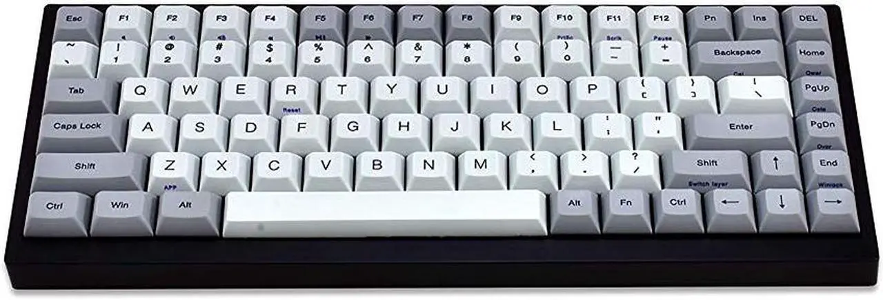 Alt view image 4 of 7 - Vortexgear Tab 75 Mechanical Gaming Keyboard - Wired/Wireless - PBT Dye Sub - Cherry Mx - Programmable - 84 Keys - USB Type C & Bluetooth 3.0