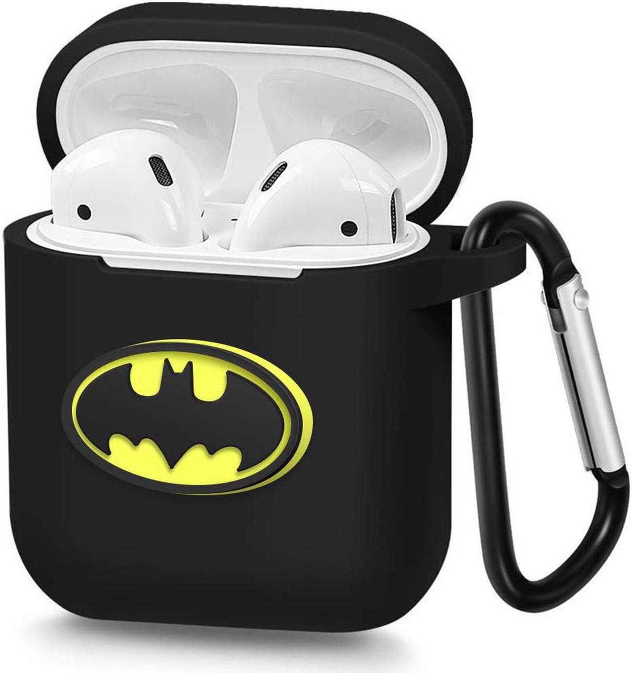 Main image of CORN Marvel Airpods Case Airpods Accessories Protective Silicone Cover and Skin with Carabiner for Apple Airpods Charging Case (Batman)