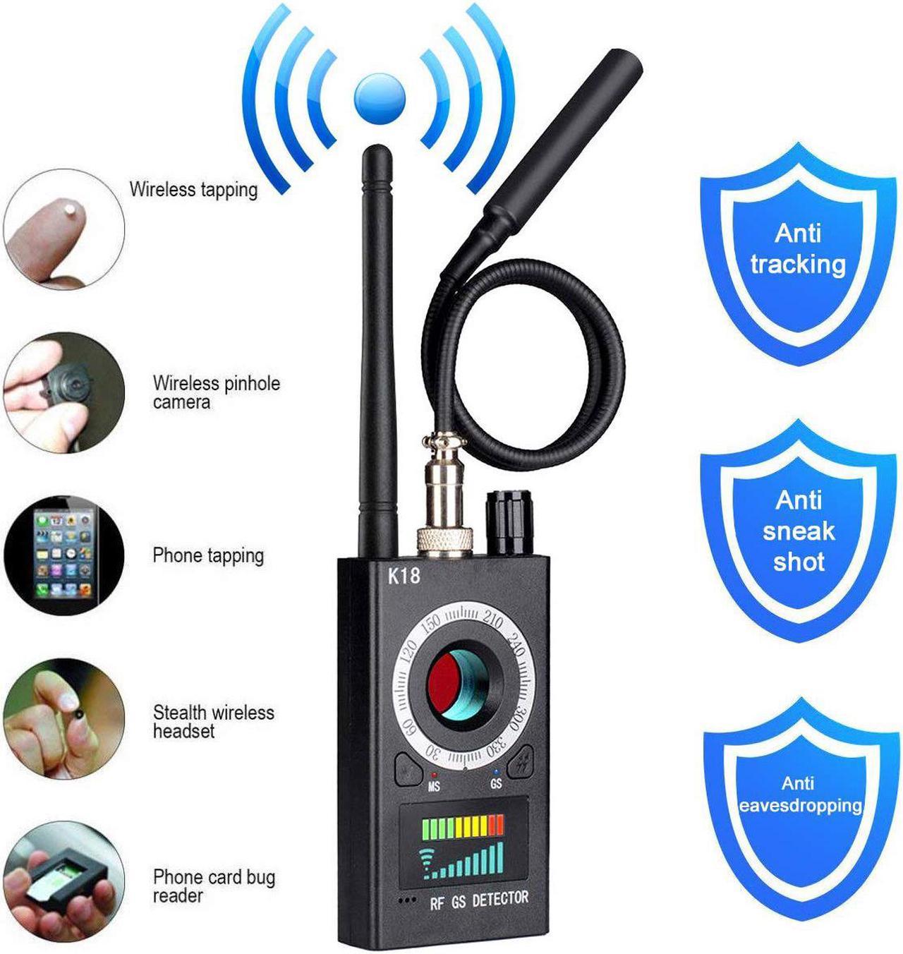 CORN K18 Anti Spy Detector, RF Detector & Camera Finder, Bug Detector, Upgraded RF Signal Detector,  GSM Tracking Device for Wireless Audio Bug Hidden Camera Detector