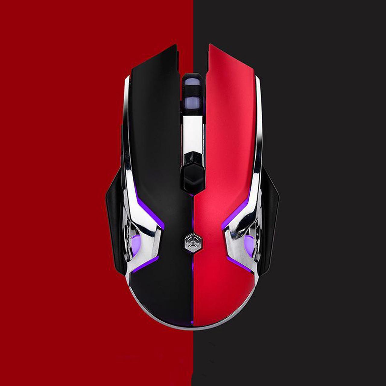 Ajazz AJ120 Gaming Mouse USB Wired Mouse Macro Programming 6-Key Customized 1000/1600/2400/3200DPI Mouse for Gamer Home Office(Red/Black)