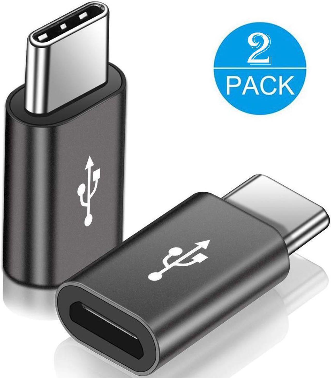 CORN Micro-USB to USB-C Adapter - [2-Pack] Fast Charge and Convert Data via OTG Micro Female to Type-C Male for MacBook Pro, Samsung Galaxy S9 S8 Note 8, LG V30, 2XL & More USB-C Devices