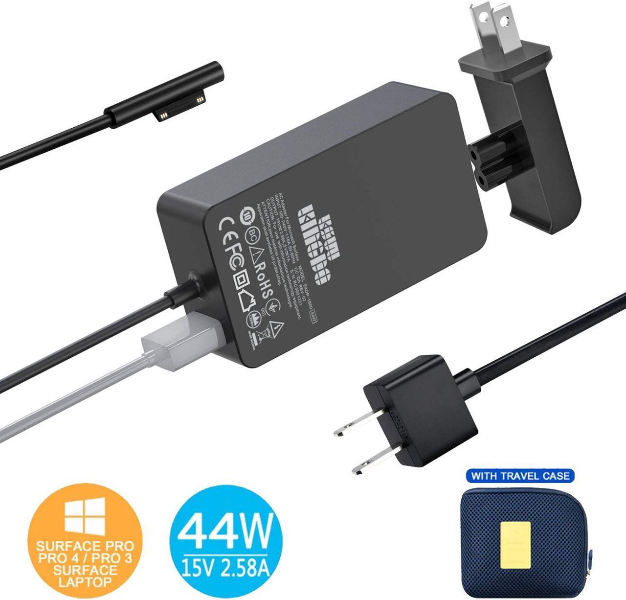 Surface Pro Charger Surface Pro 4 Charger, CORN 44W 15V 2.58A Power Supply Compatible Microsoft Surface Pro 4 Pro 3 Pro 6 Pro 7 Surface Pro Laptop 1/2 Surface Go & Surface Book with Travel Case