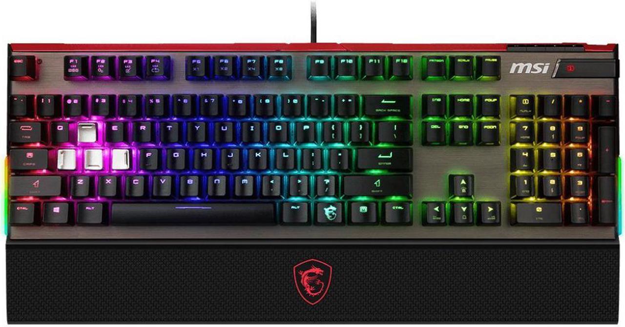 MSI Cherry MX RGB Dedicated Hotkeys USB Pass-Through Mechanical Gaming Keyboard (VIGOR GK80 CR US)