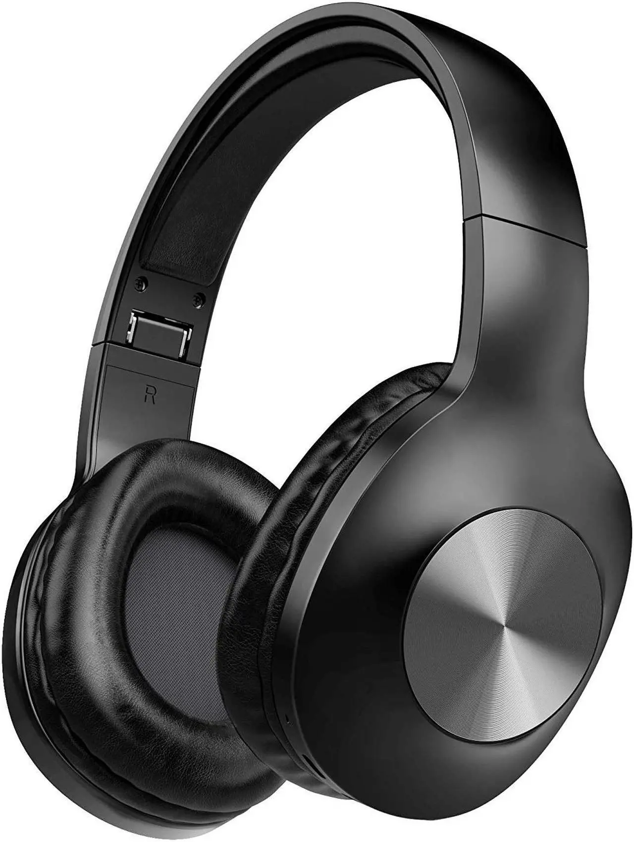 Main image of Bluetooth Headphones, Letscom Wireless Headphones Over Ear with Hi-Fi Sound Mic Deep Bass, 100 Hours Playtime and Soft Memory Protein Earpads for Travel Work TV PC Cellphone - Black