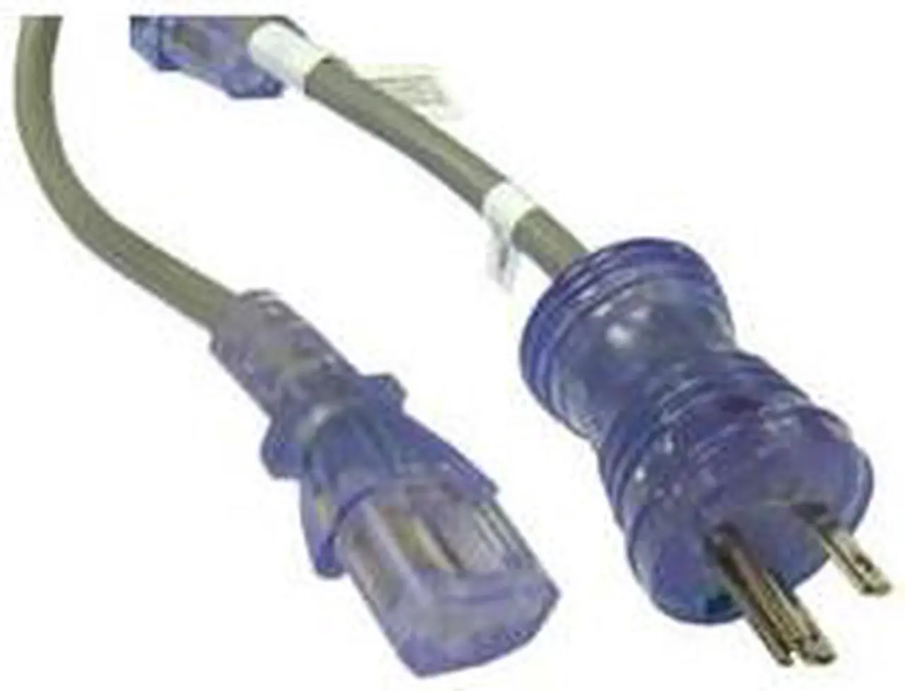 Main image of Hospital Grade Green Dot , Power Cord 16 AWG 3 SJT 6'  C13 NEMA 5-15P Hospital Grade Clear, 13A/125V