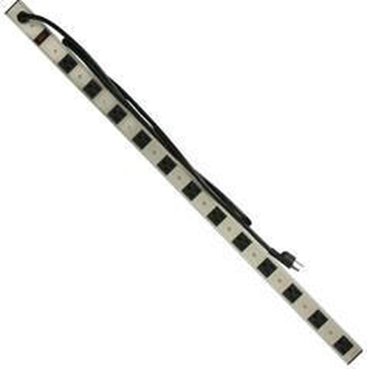 Main image of 12 Outlet Vertical Rackmount Power Distribution Unit (PDU), Power Strip with Overload Protection, 15