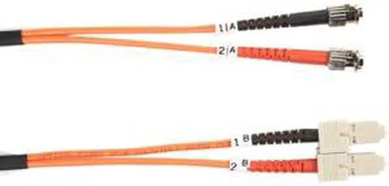 Main image of OM1 62.5/125 MULTIMODE FIBER OPTIC PATCH CABLE - OFNR PVC, ST-SC, ORANGE, 2-M (6