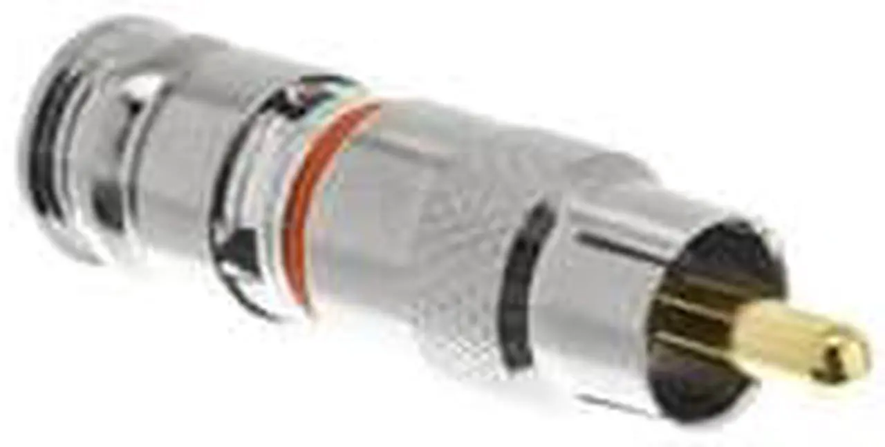 Main image of RG6 Quad Shield RCA Compression Connector (Orange Band) (10pcs/bag)