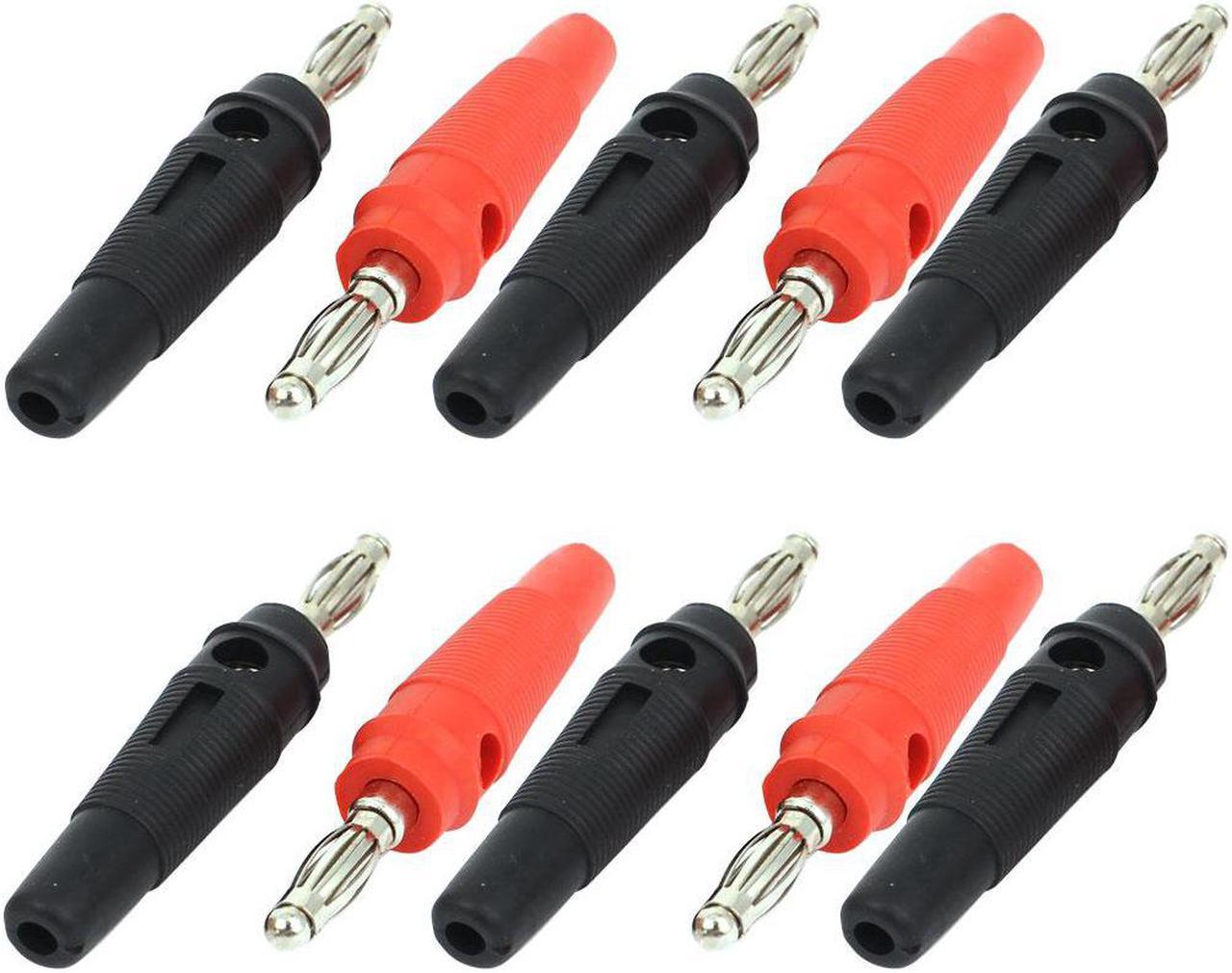 Unique Bargains 10 Pcs 3mm Cable Wire Connector Adapter 4mm Banana Plug for Audio Speaker