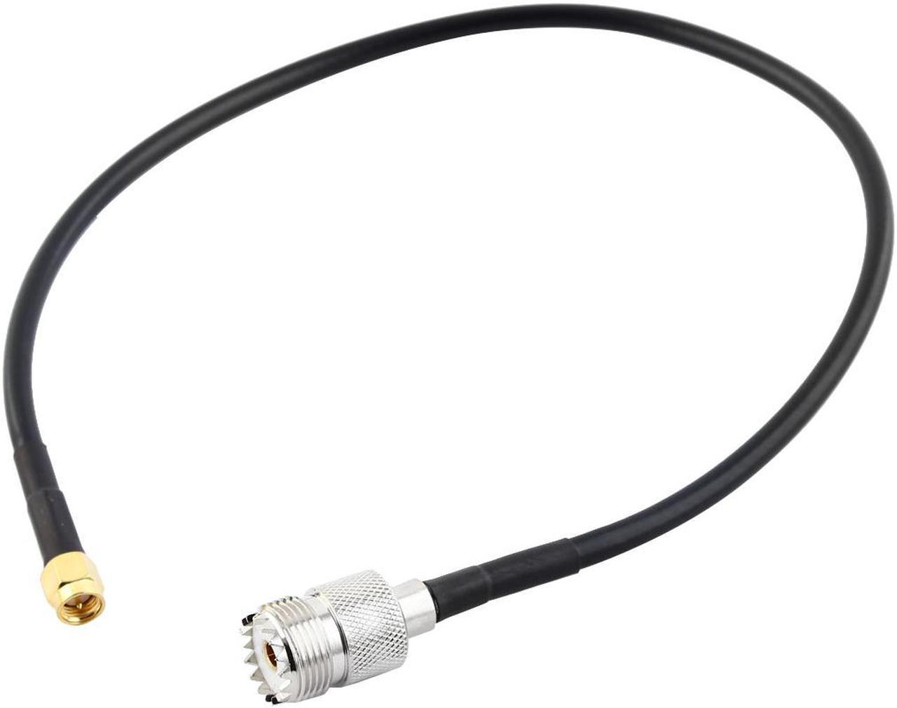 Gold Tone Plated SMA Male to UHF Female Jack Pigtail Cable 40CM