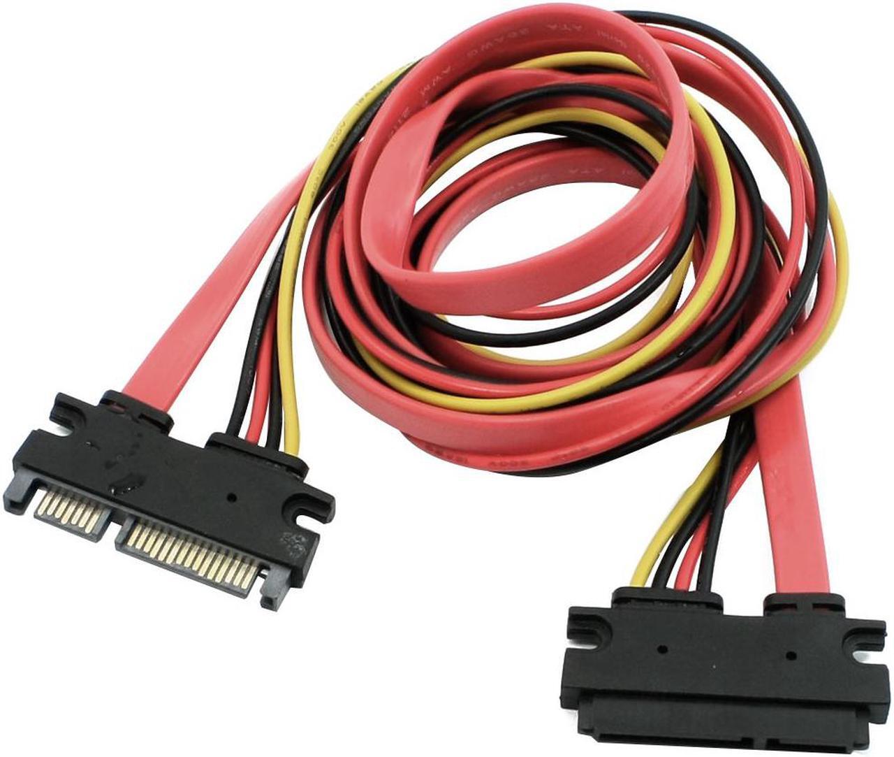 Main image of SATA 7+15 22 Pin SATA Male to Female M/F Data Power Transfer Cable 3.3Ft Long
