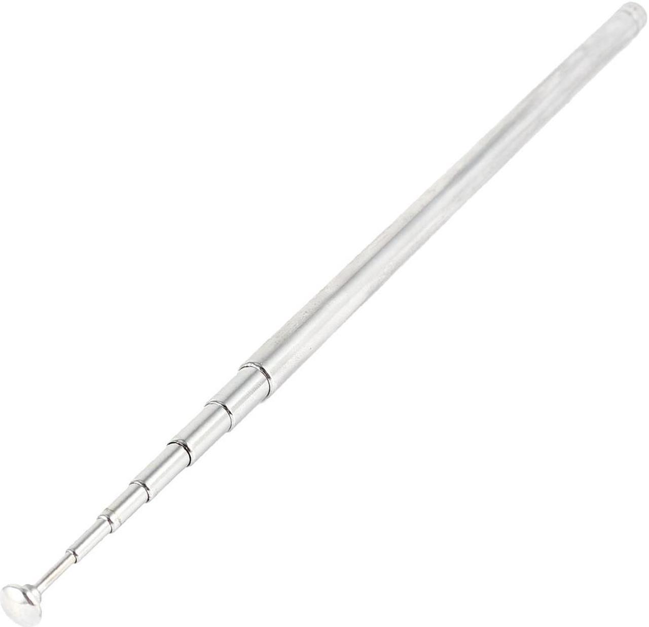 Replaceable 7 Sections Telescoping Antenna Silver Tone for AM Radio TV