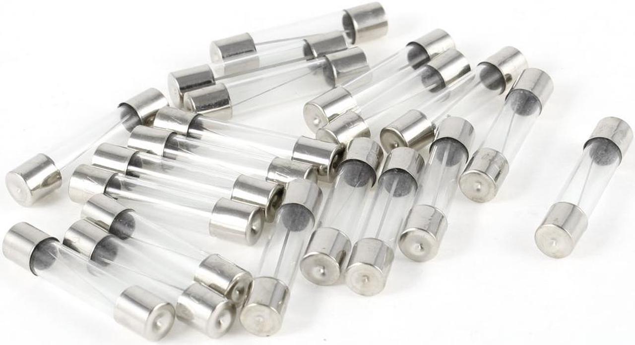 Unique Bargains 20 Pcs 6mm Dia 30mm Long Fast Blow Clear Glass Fuse 10A 250V