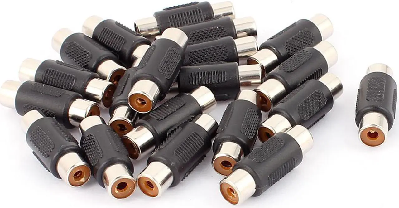 Main image of 20 Pcs Single RCA Phono Coupler Female to Female Audio Converter Adapter