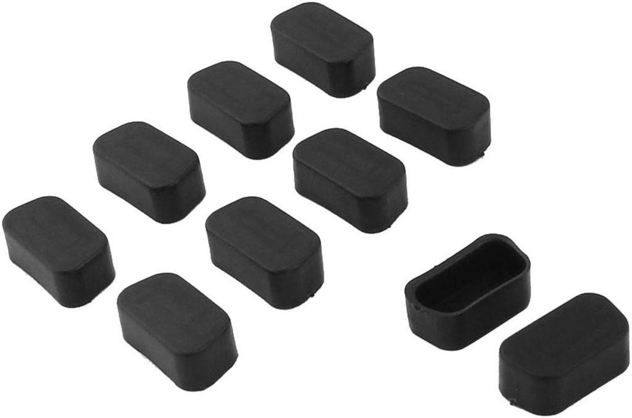 Computer PE VGA Female Port Anti Dust Dustproof Cover Plug Protector Black 10pcs