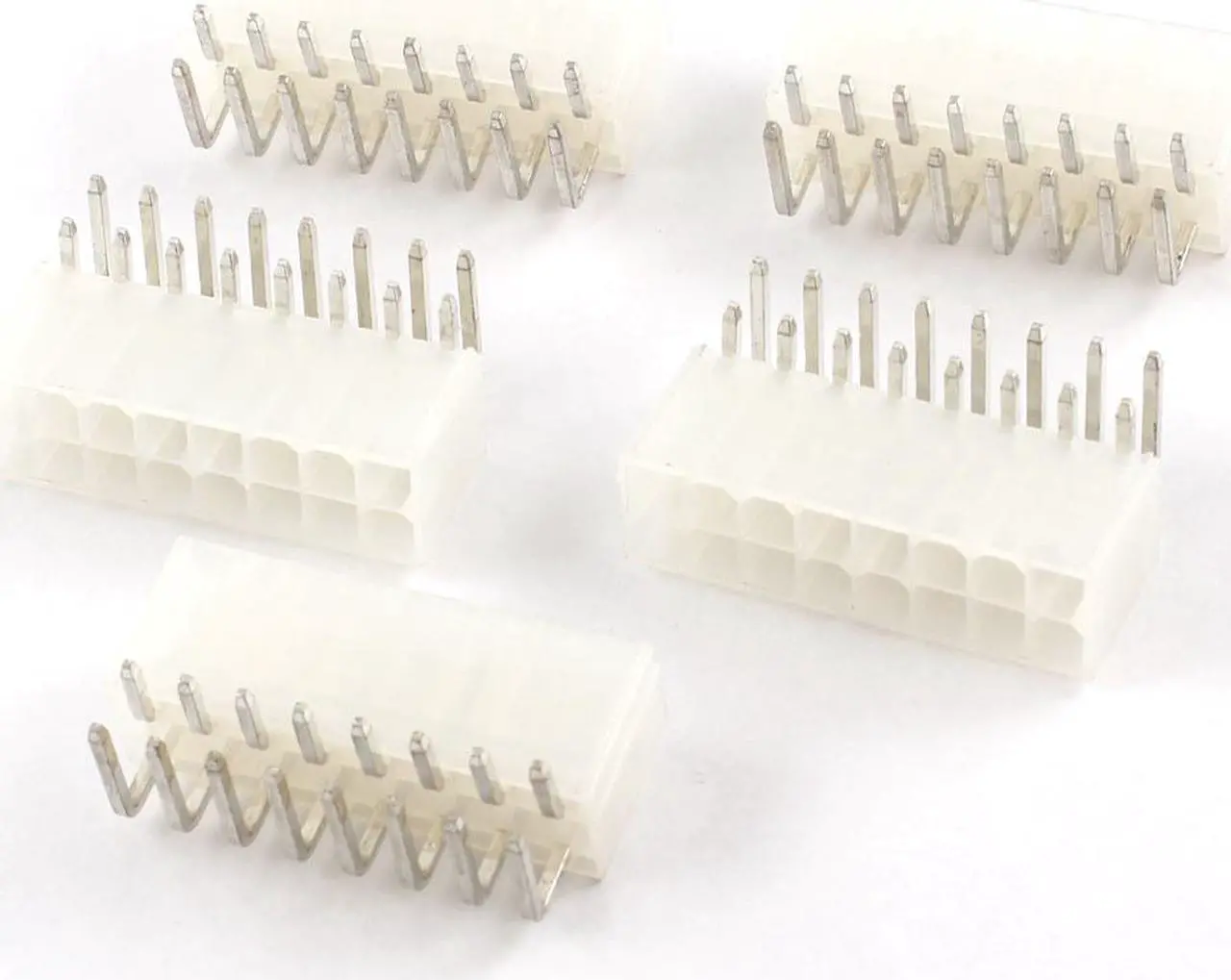 Main image of Unique Bargains 5 Pcs 16 Pin 90 Degree Terminal Power Supply PCB ATX Plug Connector Beige