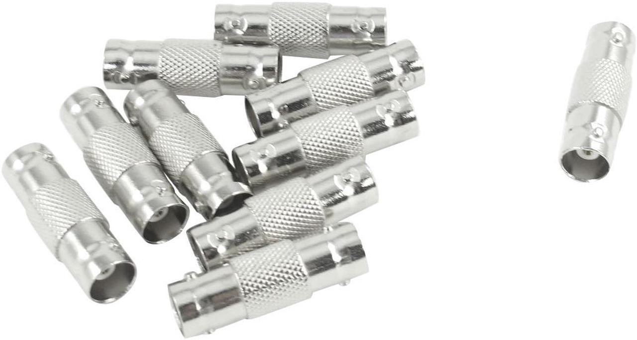 Unique Bargains 10 Pcs Silver Tone BNC Female to Female F/F Connector Adapter